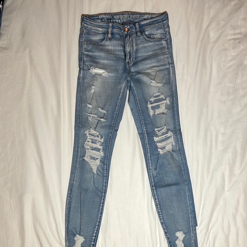 American Eagle ripped skinny jeans